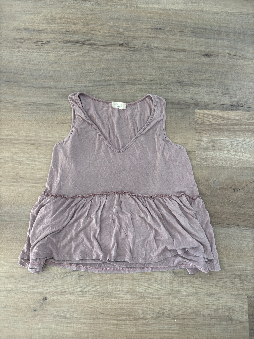 Altar'd State Mauve Ruffle Tiered V-Neck Tank